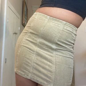 tan mini skirt from PLT